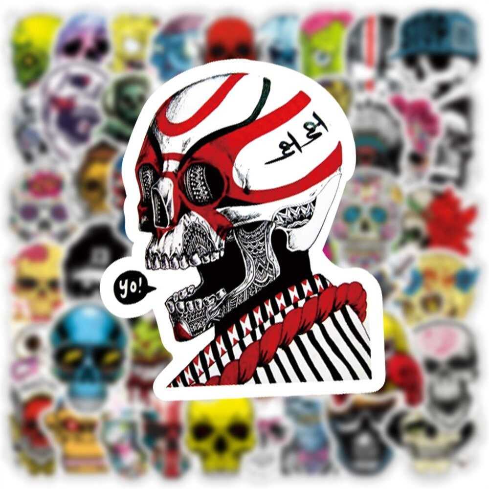 Mexican Style Skull Stickers Pack - Vibrant Designs-ChandeliersDecor