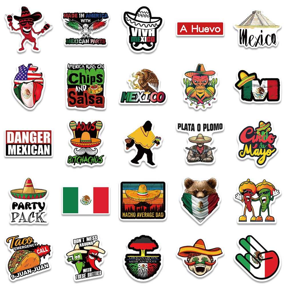 Mexico Stickers Pack: Vibrant and Authentic Designs-ChandeliersDecor