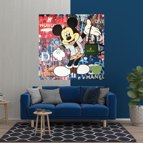 Mickey Mouse Canvas Wall Art - Secure the Bag-ChandeliersDecor