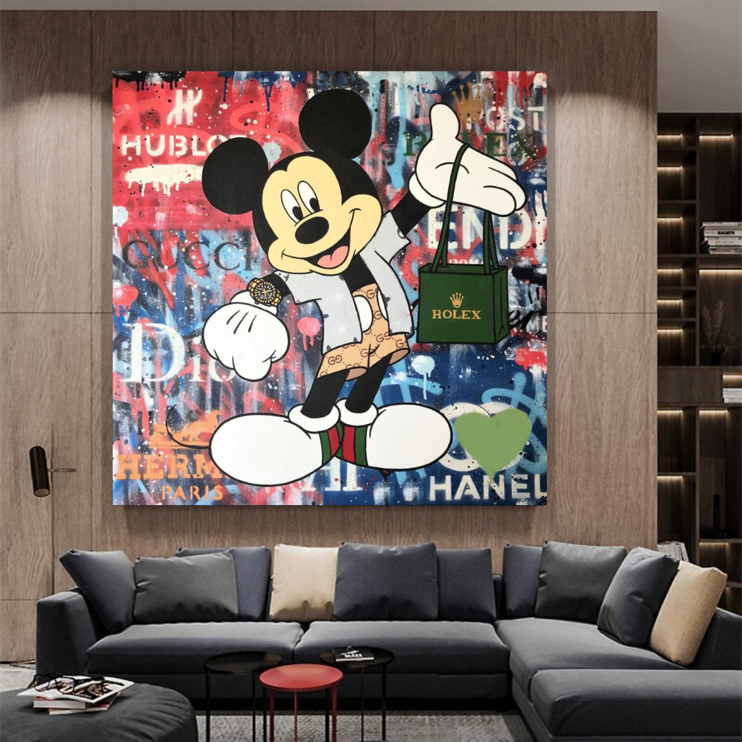 Mickey Mouse Canvas Wall Art - Secure the Bag-ChandeliersDecor