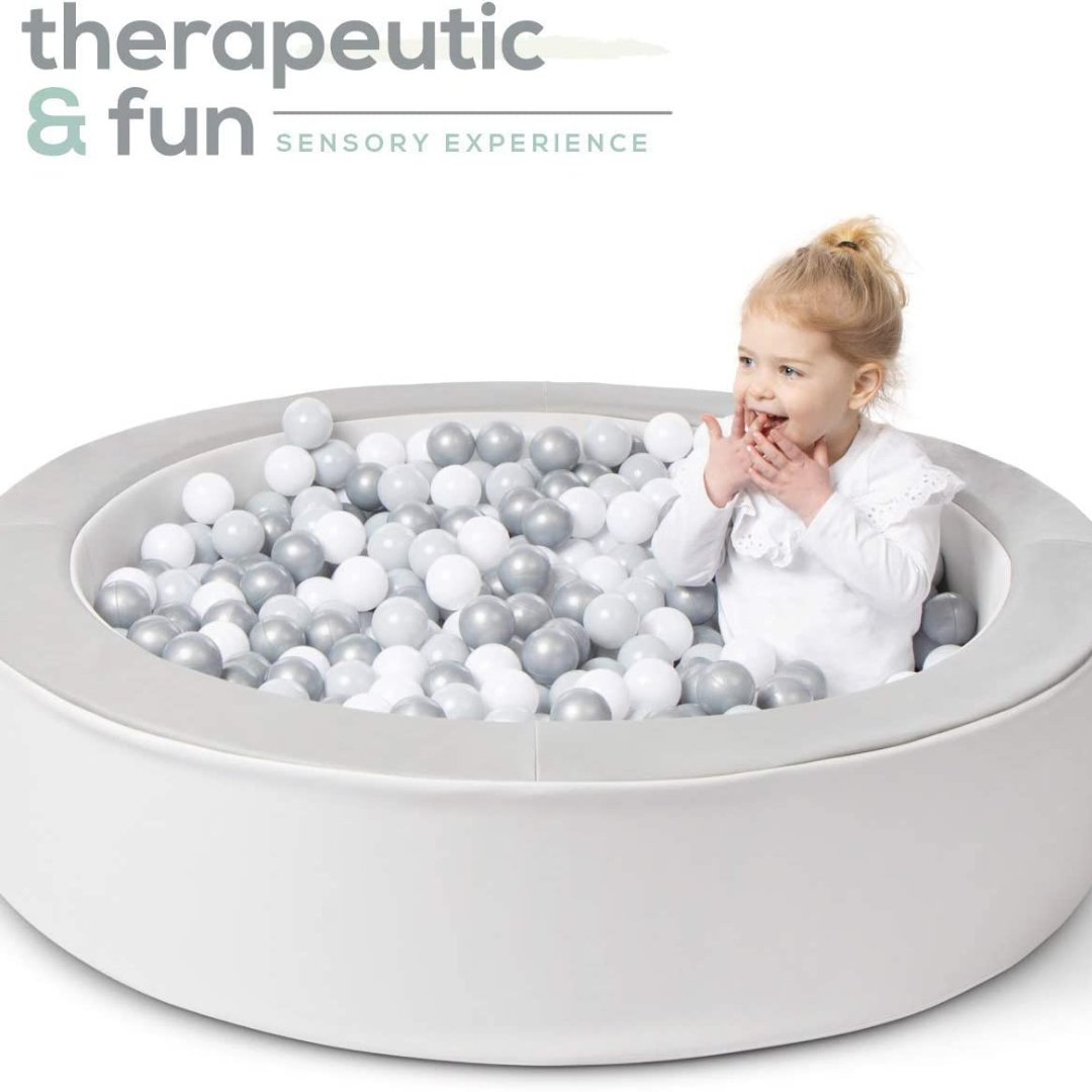 Milliard Ball Pit Professional Quality for Toddlers and Baby (Grey and White)-ChandeliersDecor