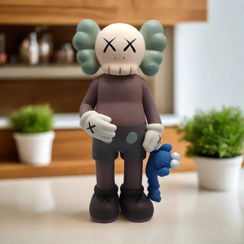 Mini KAWS Gone Maroon Statue Sculpture 36cm-GraffitiWallArt