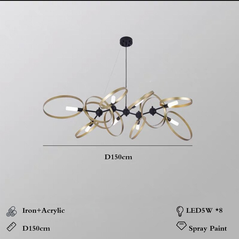 Minimalism Rings Chandelier – Exquisite Design & Style-ChandeliersDecor