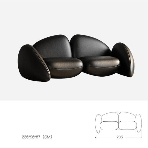 Minimalist Leather Sofa Set – Contemporary Furniture-ChandeliersDecor