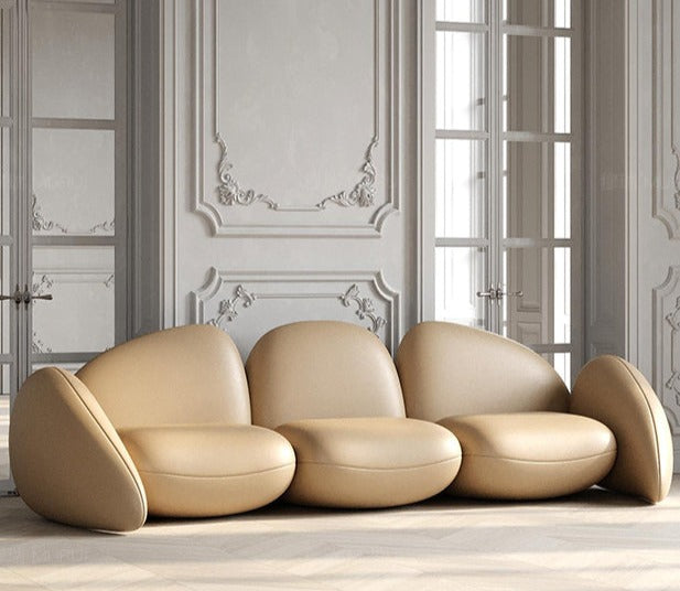 Minimalist Leather Sofa Set – Contemporary Furniture-ChandeliersDecor