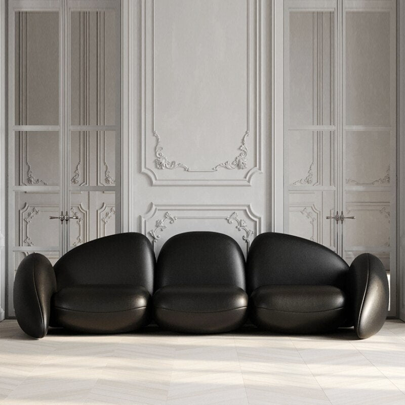 Minimalist Leather Sofa Set – Contemporary Furniture-ChandeliersDecor