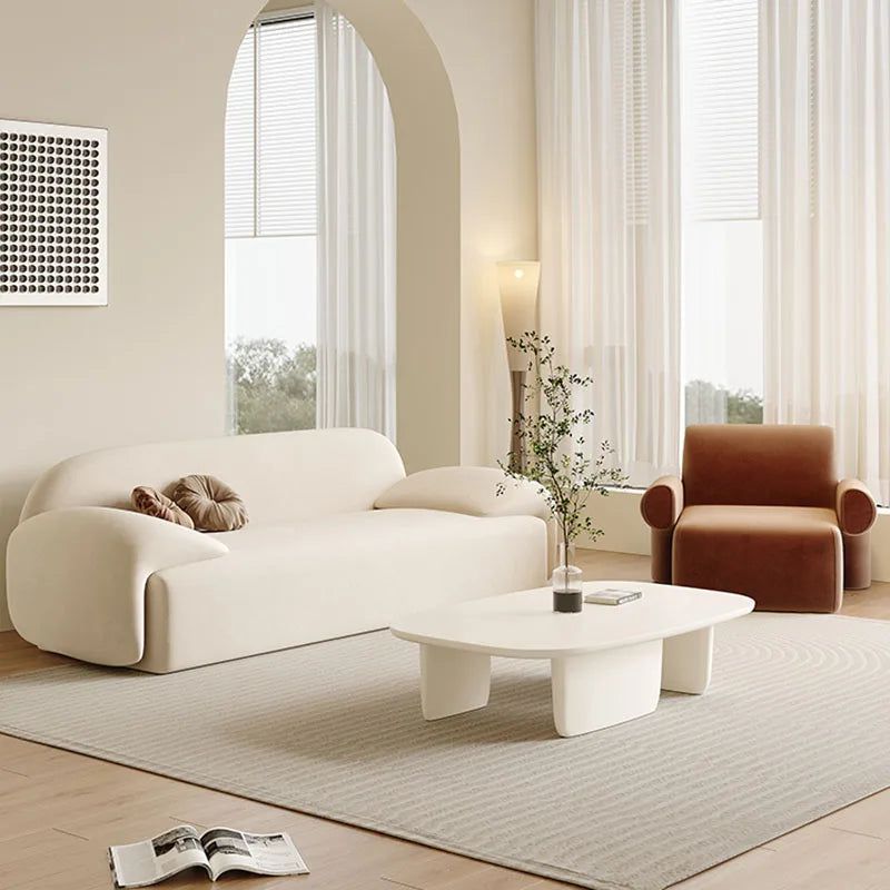 Ensemble de canapé long design italien minimaliste