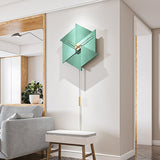 Horloge murale verte de style nordique minimaliste