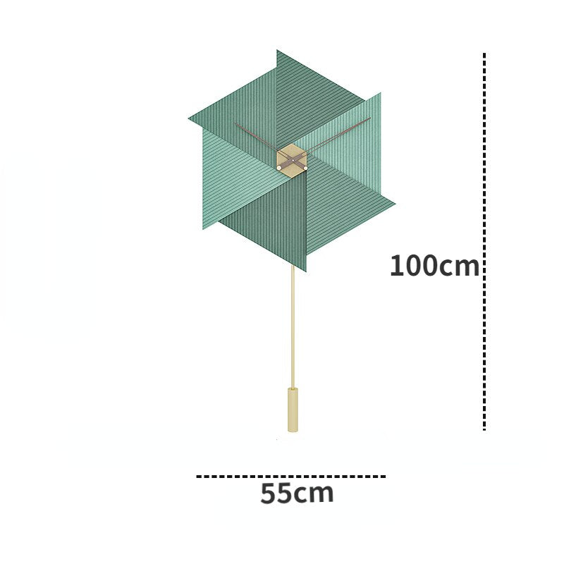 Minimalistische Wanduhr im nordischen Stil in Grün