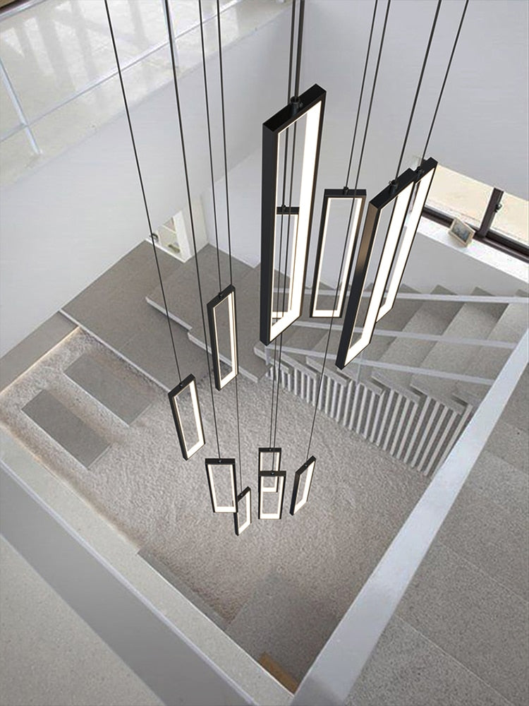 Minimalist Staircase Chandeliers - Elevate Your Space-ChandeliersDecor