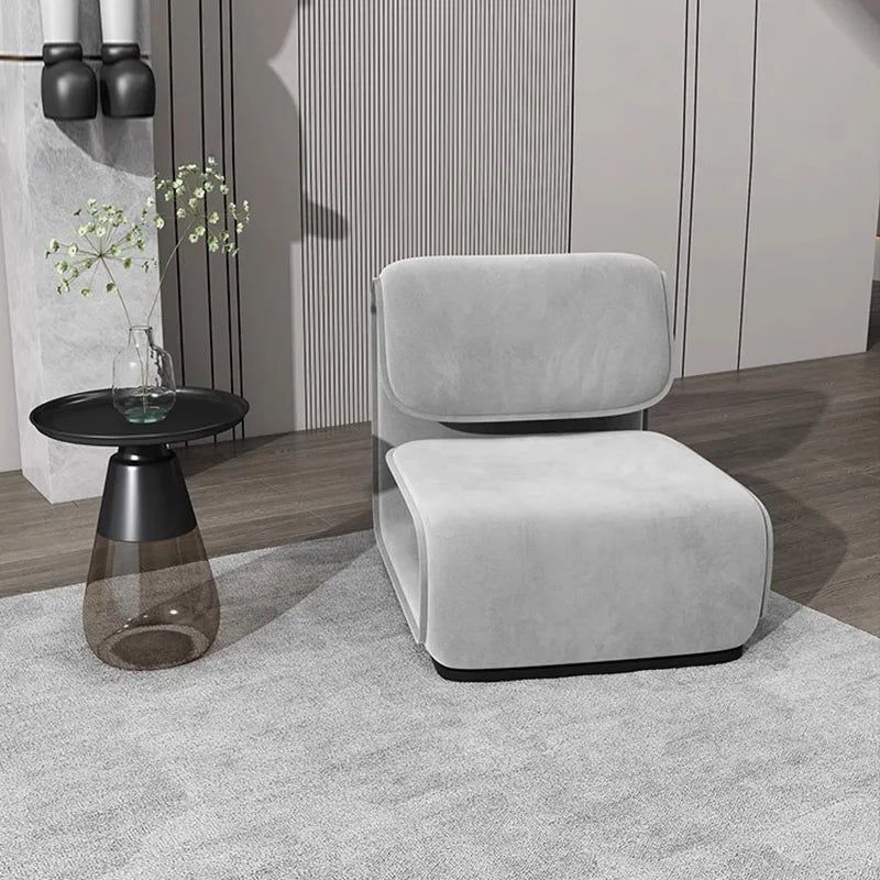 Minimalistic Fluffy Sofa Chair – Exquisite Blend-ChandeliersDecor