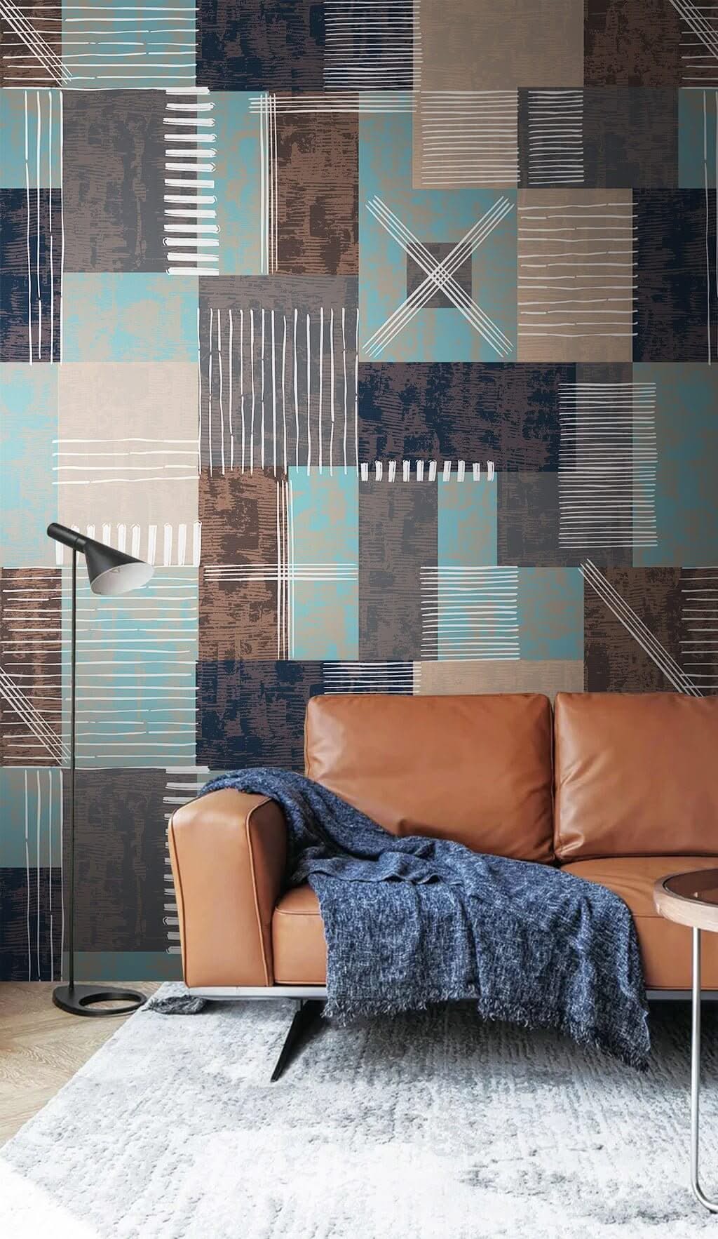 Minimalistic Geometric Art Wallpaper Mural-ChandeliersDecor.com