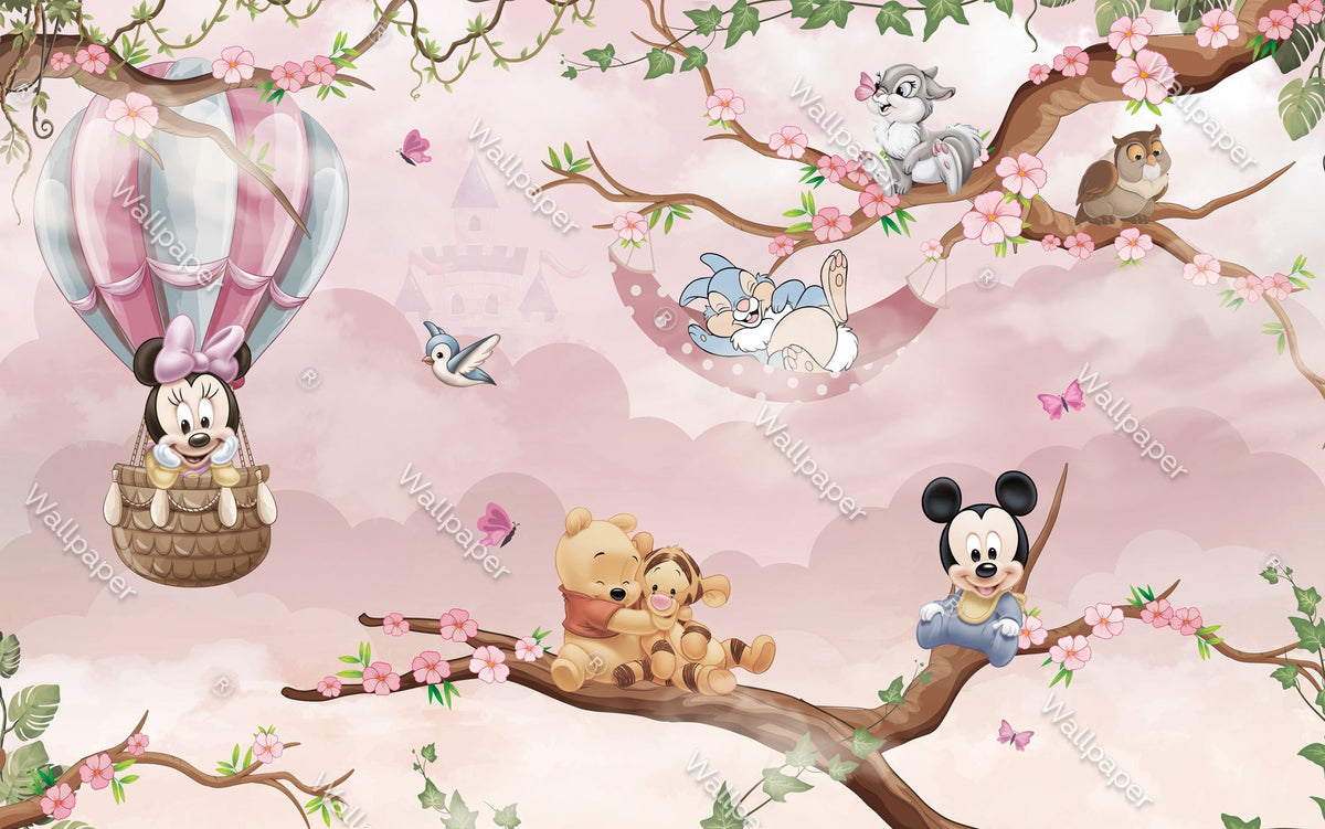 Minnie and Honeypoo Wallpaper Mural: Transform Your Space-ChandeliersDecor