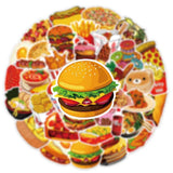 Mix Food Hamburger Fries Stickers Pack-ChandeliersDecor