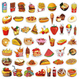 Mix Food Hamburger Fries Stickers Pack-ChandeliersDecor