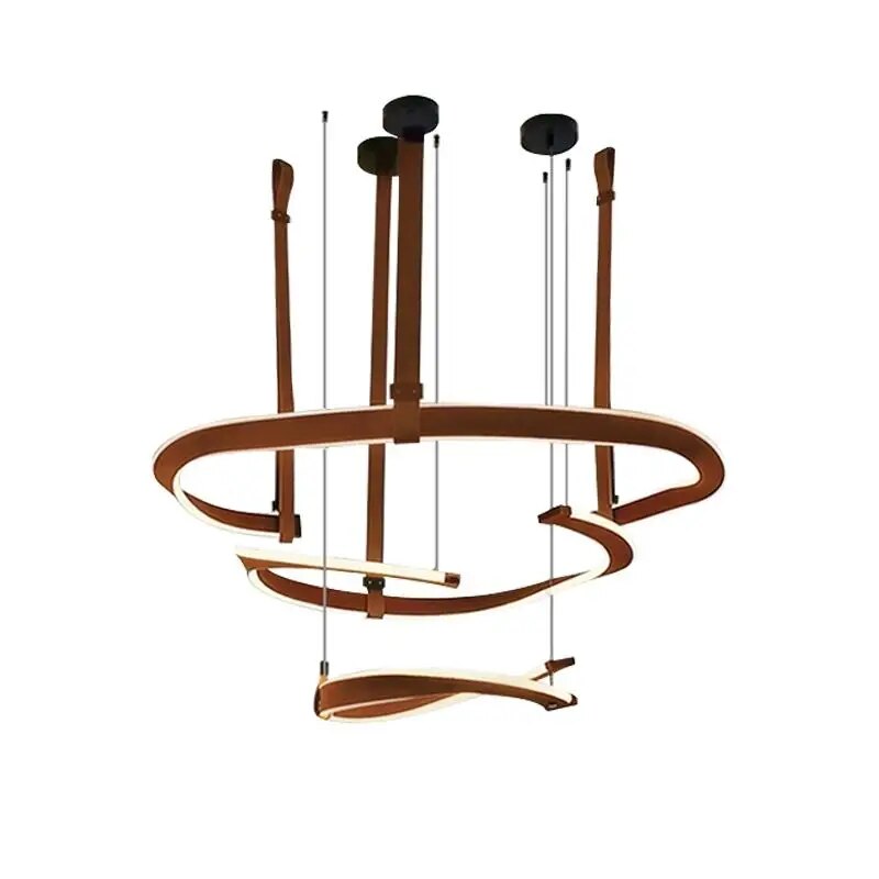 ModaLux Leather Craft LED Chandelier-ChandeliersDecor