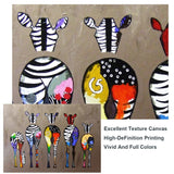 Modern Abstract Zebra Canvas Wall Art-ChandeliersDecor