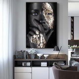 Modern African Art Woman Canvas Wall Art - Unique Vibrant Home Decor-ChandeliersDecor