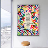 Modern Be Kind and Love Always Canvas Wall Art-ChandeliersDecor