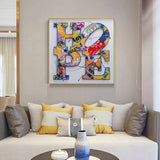 Modern Graffiti Art Canvas Paintings - Inspirational Home Wall Decor Prints-ChandeliersDecor