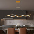 Modern LED Pendant Lamp, Dimmable Black Gold Chandelier