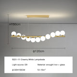 Modern Long Glass Ball Chandelier with G9 LED-ChandeliersDecor