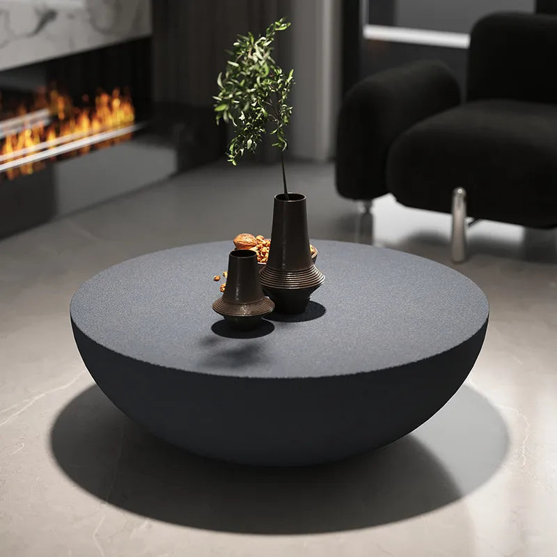 Modern Round Marble Coffee Table-ChandeliersDecor