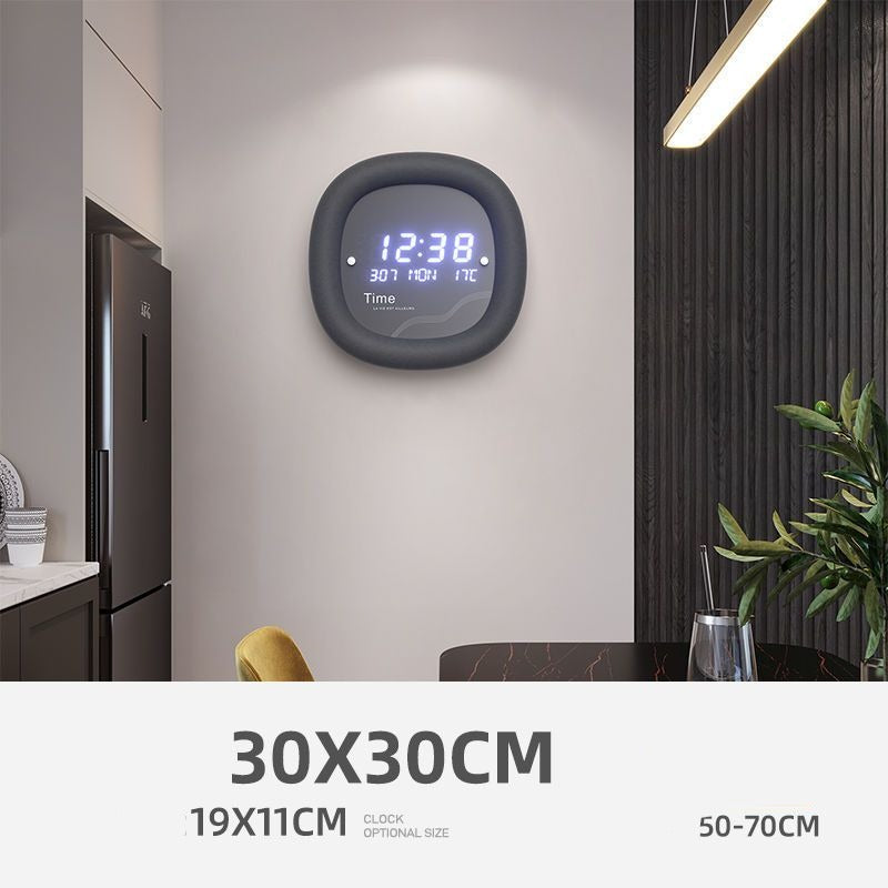 Modern Simple Home Electronic Date Temperature Wall Clock