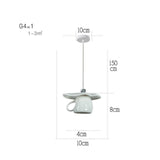 Modern Tea Cup Teapot Crockery Ceramic Led Pendant Lights-ChandeliersDecor