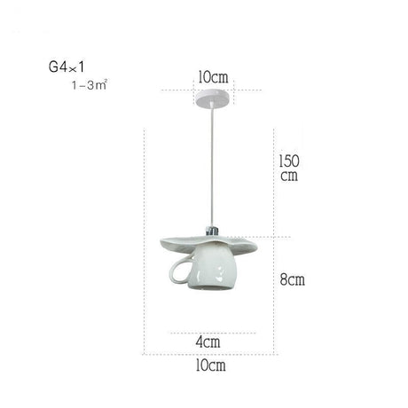 Modern Tea Cup Teapot Crockery Ceramic Led Pendant Lights-ChandeliersDecor