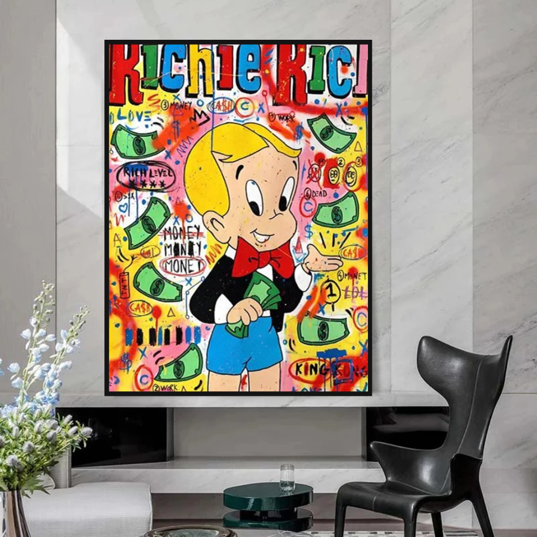 Money Boy: Richie Rich Poster - Ultimate Symbol of Wealth-ChandeliersDecor