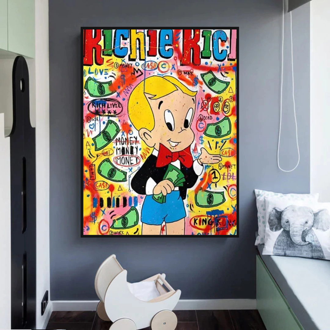 Money Boy: Richie Rich Poster - Ultimate Symbol of Wealth-ChandeliersDecor