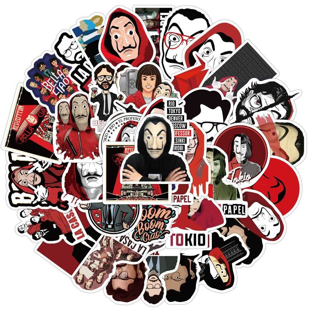 Money Heist Stickers Pack: Ideal for Fans-ChandeliersDecor