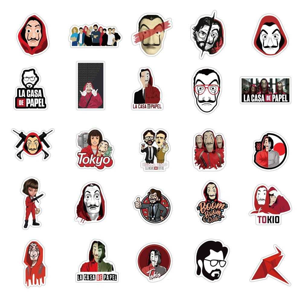 Money Heist Stickers Pack: Ideal for Fans-ChandeliersDecor
