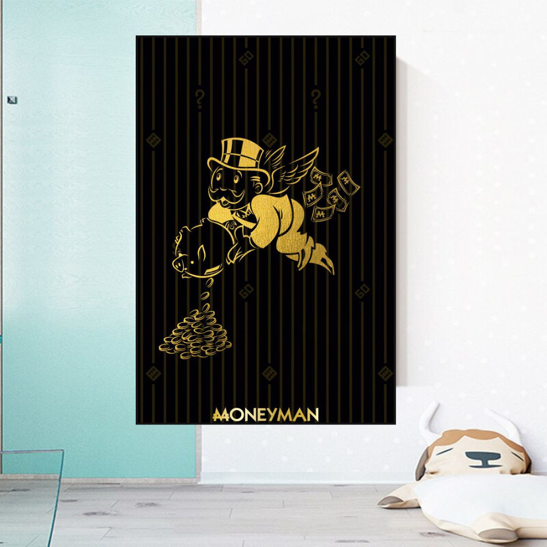 Money Man Angel: Alec Monopoly Art Exclusive Collection-ChandeliersDecor