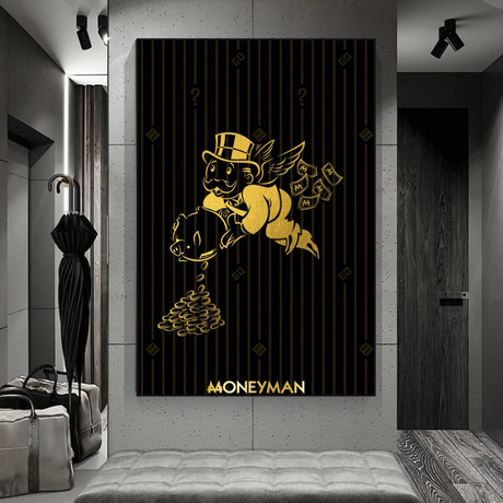 Money Man Angel: Alec Monopoly Art Exclusive Collection-ChandeliersDecor