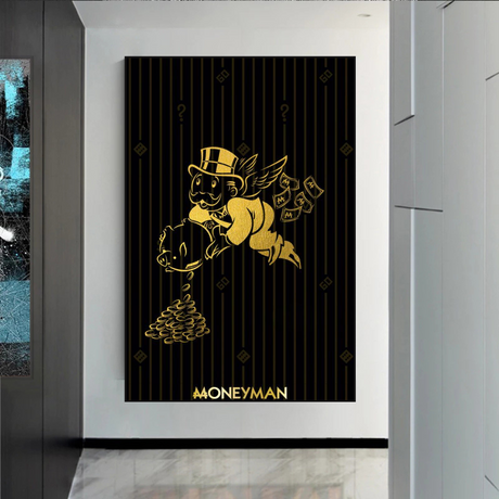 Money Man Angel: Alec Monopoly Art Exclusive Collection-ChandeliersDecor