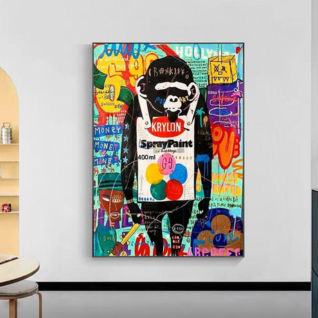 Monkey Men Canvas Wall Art