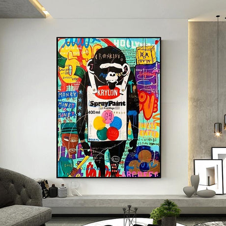 Monkey Men Canvas Wall Art-ChandeliersDecor