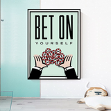 Monopoly Bet on Yourself Card Canvas Wall Art-ChandeliersDecor