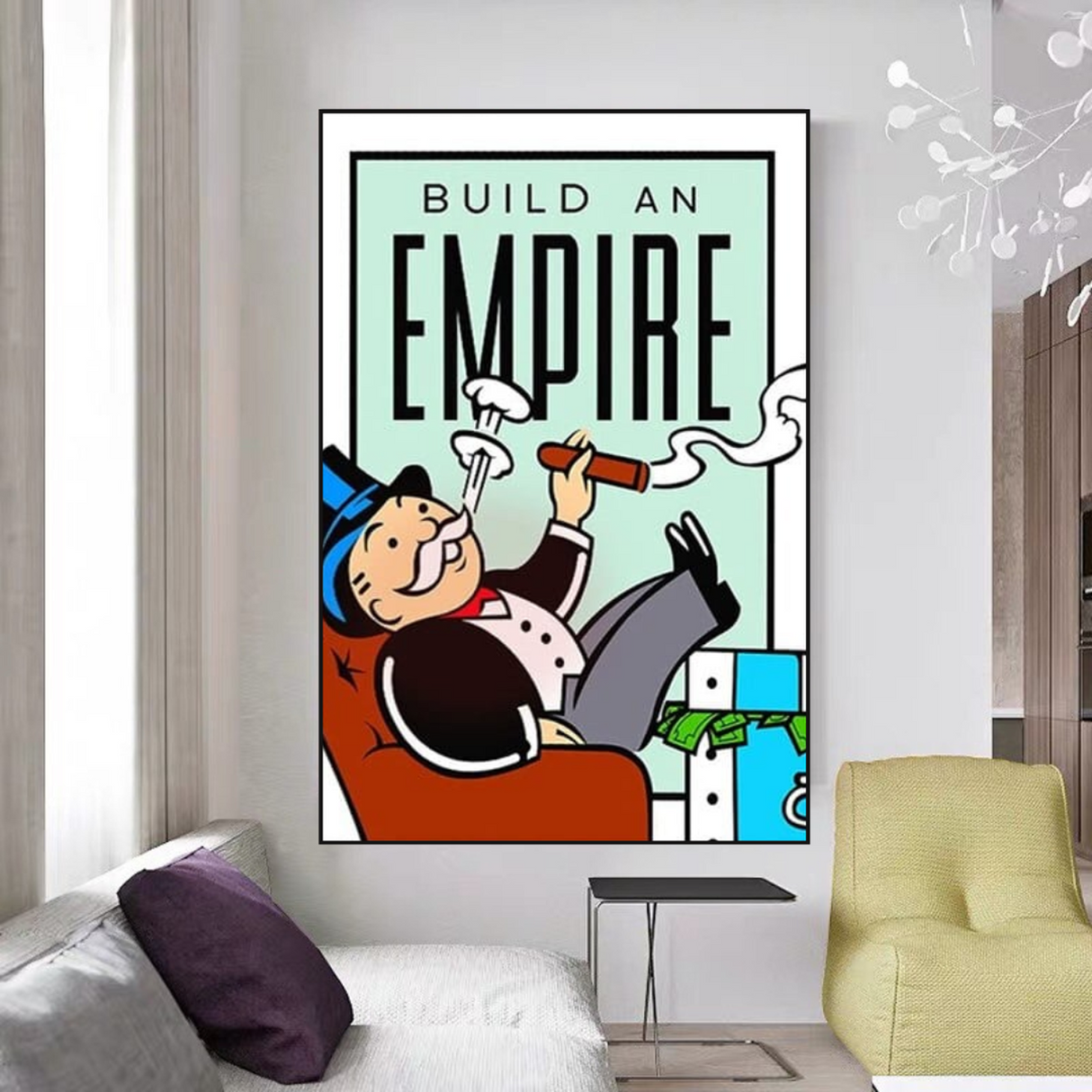 Monopoly Build an Empire Card Canvas Wall Art