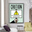 Monopoly Caution Enterpreneur Card Canvas Wall Art