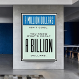 Monopoly Cool Billion Dollars Card Canvas Wall Art-ChandeliersDecor