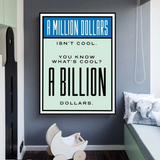 Monopoly Cool Billion Dollars Card Canvas Wall Art-ChandeliersDecor