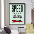 Monopoly Speed Wins Card Canvas Wall Art