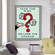 Monopoly Take the Risk Card Canvas Wall Art