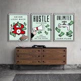 Monopoly Time Is Money Canvas Wall Art