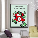 Monopoly Time Is Money Canvas Wall Art-ChandeliersDecor