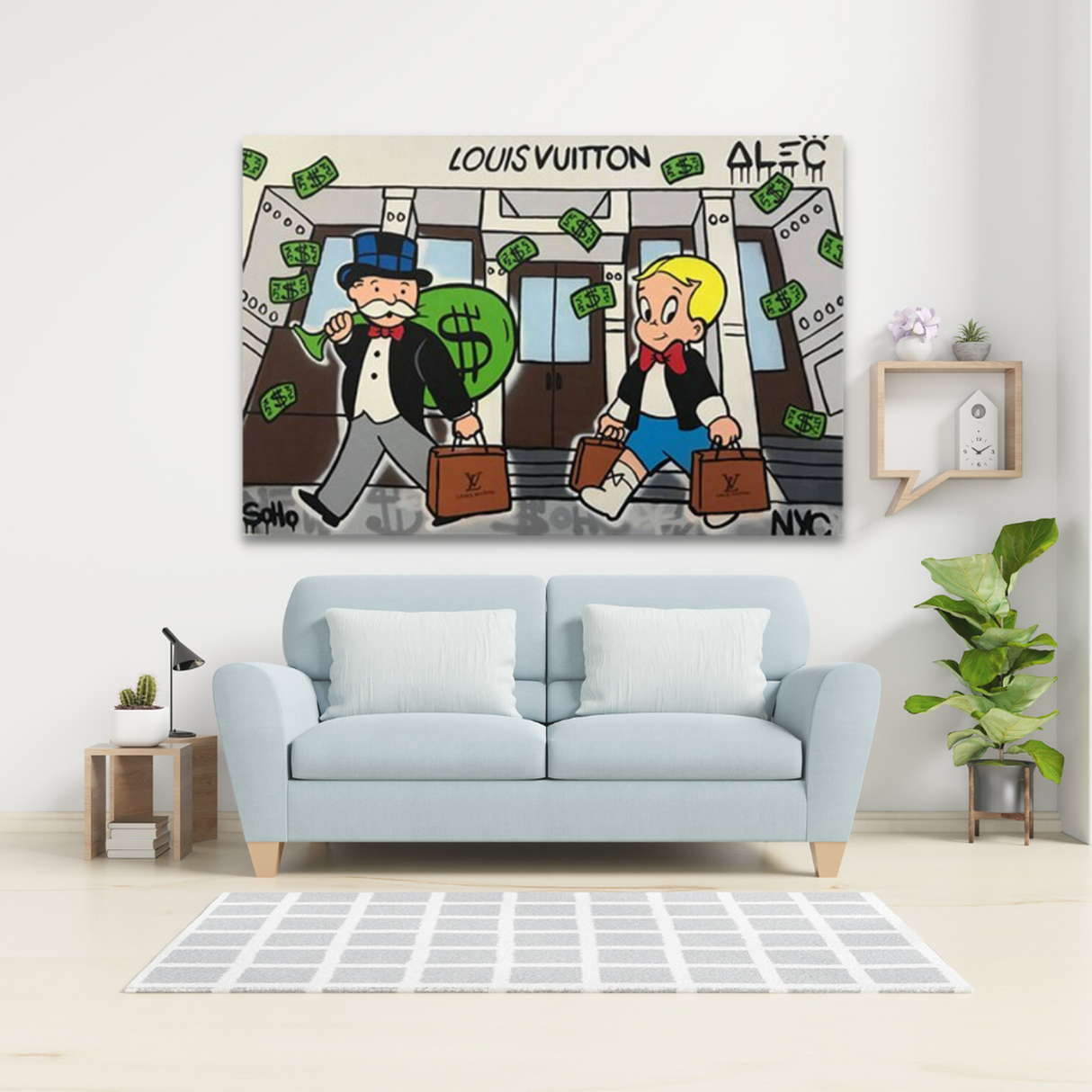 Monopoly's Millionaire & Richie Canvas Wall Art