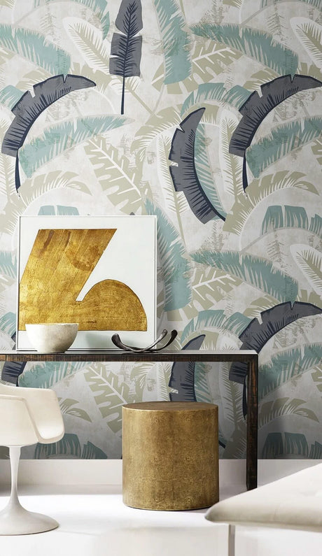 Morning Leaves Wallpaper Mural-ChandeliersDecor.com